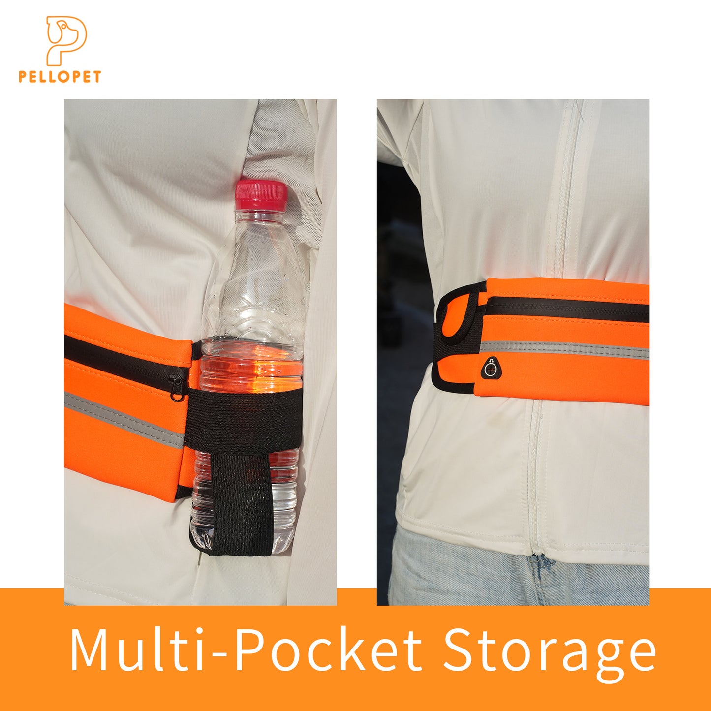Dog walking Waist Bag, Running Phone Waist Bag, Multifunctional Zipper Outdoor Sports Bags, Lightweight Portable Bag Bum Bag Fanny Pack