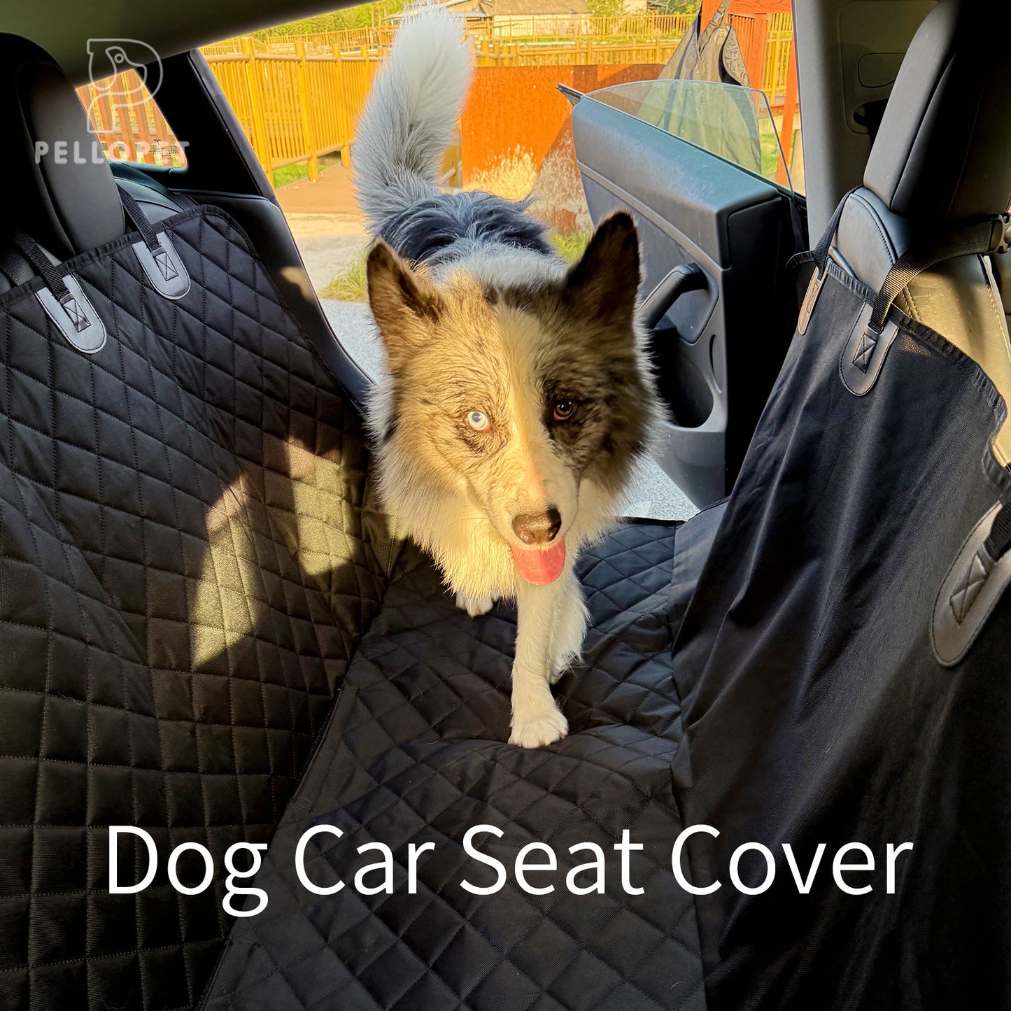 Dog Car Seat Cover - Non-Slip, Durable Pet Rear Seat Protector for Cars, Trucks, and SUVs, Pet Seat Cover | Quilted Texture | Knit Fabric, washable