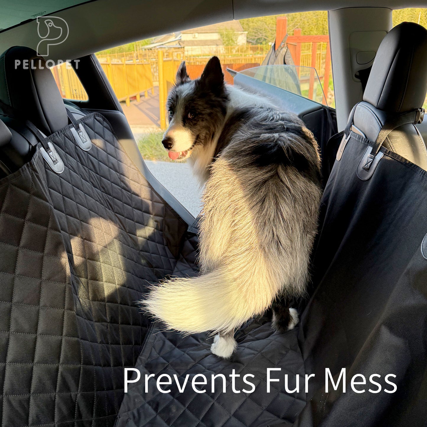 Dog Car Seat Cover - Non-Slip, Durable Pet Rear Seat Protector for Cars, Trucks, and SUVs, Pet Seat Cover | Quilted Texture | Knit Fabric, washable